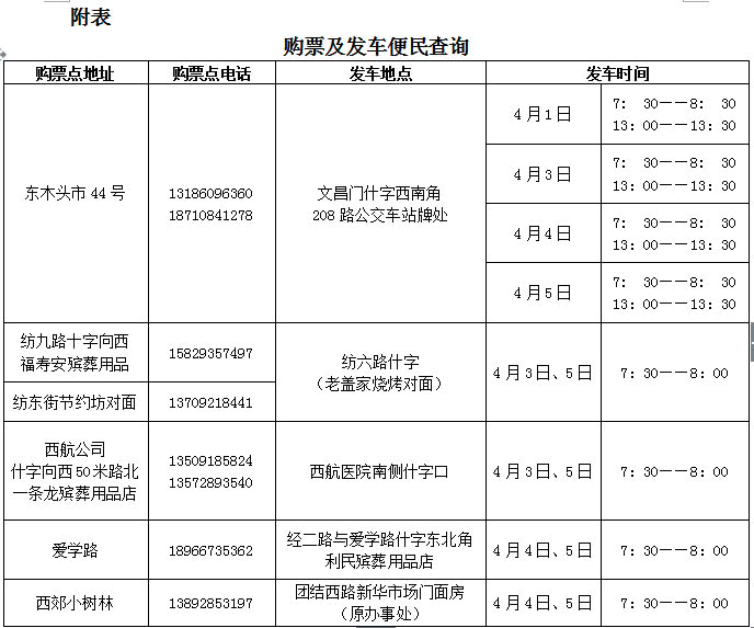 西安壽陽山清明祭祀專線開通啦！